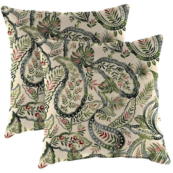 Jordan Mfg 16x22x16x22 Wicker Pillow Set Cream