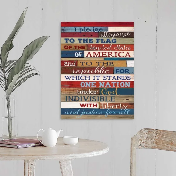 Pledge of Allegiance - Canvas Wall Art, 18x24, Great Big Canvas