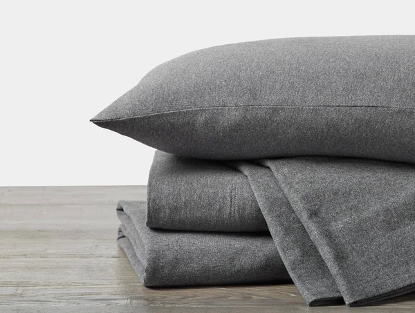 Coyuchi Organic Jersey Sheet Set, Charcoal Heather, Full