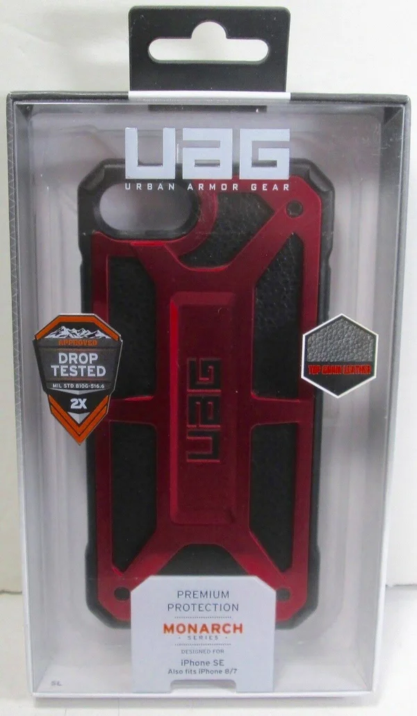UAG Crimson Red Monarch Series Case for Apple iPhone 7 - 8 & SE 2nd Generation - Each
