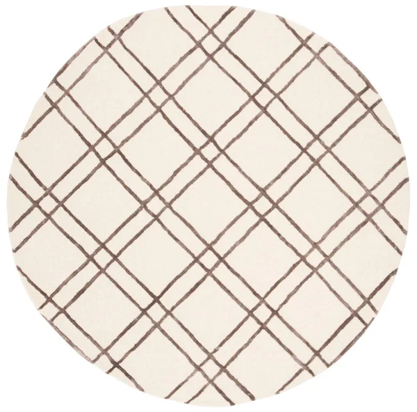 Safavieh Himalaya 901 Area Rug - Ivory, Dark Grey, 6& x 6& Round