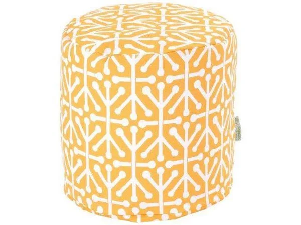 Majestic Home Goods Aruba Pouf - Small, Citrus