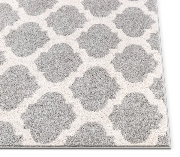 Well Woven Mystic Zoe Modern Trellis Grey 7'10 inch x 9'10 inch Area Rug, Gray