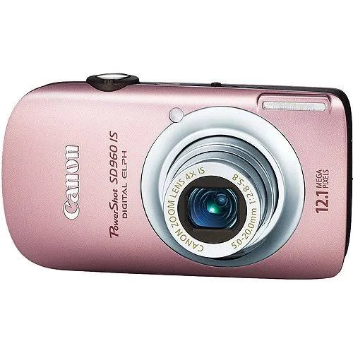 Canon PowerShot ELPH SD960 IS - Digital camera - compact - 12.1 MP - 720p - 4x optical zoom - pink