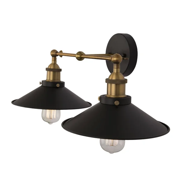 Yosemite Home Decor 2-Light Sconce in Dark Gray Finish - 9.5 x 22 x 8.25 "