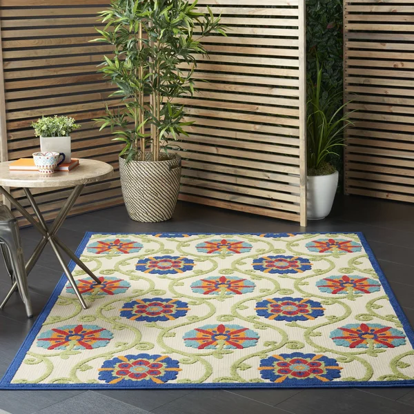 Nourison Aloha Area Rug, Blue/Multicolor, 2&3x22 x 8&