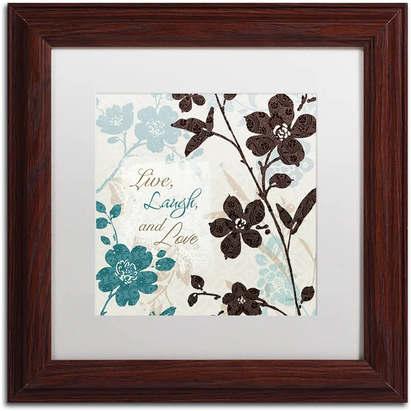 Lisa Audit 'Botanical Touch Quote II' White Matte - Wood Framed Wall Art