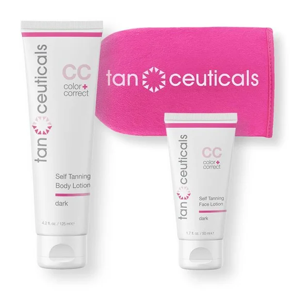 Body + Face CC Self Tanning Kit, Dark