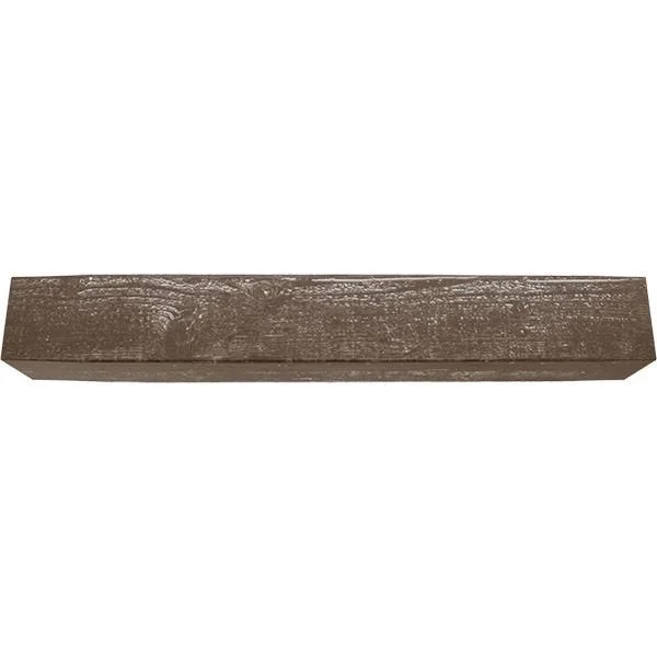 Ekena Millwork MANURS08X12X48VM 8x22H x 12x22D x 48x22W Rough Sawn Faux Wood Fireplace Mantel - Vintage Mahogany