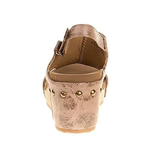 Corkys Brown Distressed Carley Sandal 11
