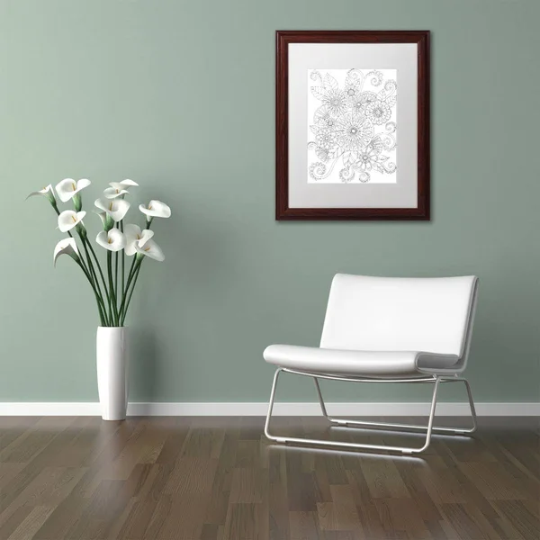 Trademark Fine Art &Big Beautiful Blossoms XVI& by Hello Angel Framed Graphic Art - Matte Color: White, Size: 20x22 H x 16x22 W