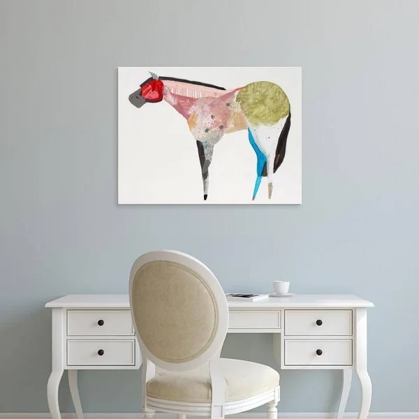 Easy Art Prints Anthony Grant&s &Horse NO. 67& Premium Canvas Art - 18 x 24 - Brazilian Barnwood Frame