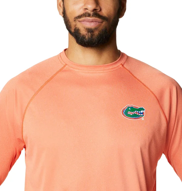 Columbia Men's Collegiate PFG Terminal Tackle Long Sleeve Shirt - Florida - XXL - Orange