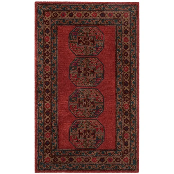 Safavieh Handmade Heritage Kali Traditional Oriental Wool Rug - 2&3x22 x 6& Runner - Red