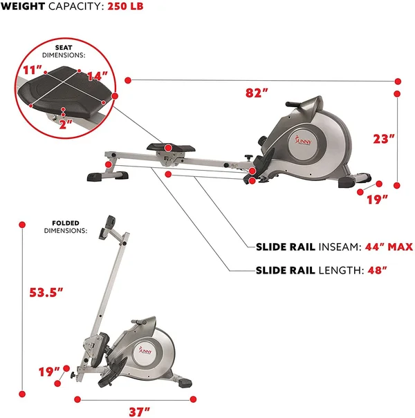 Sunny Health & Fitness SF-RW5515 Magnetic Rowing Machine