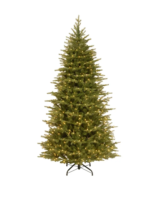 National Tree Nordic Spruce Slim Tree with Dual Color LED Lights 7.5&