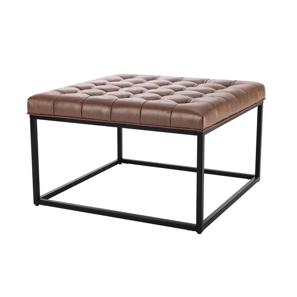 eLuxury Modern Square Ottoman Footrest Stool