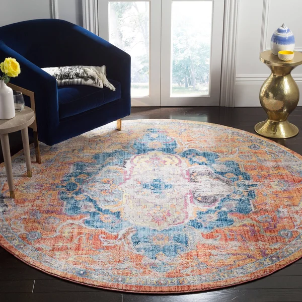 Safavieh 2&-3x22 x 12& Bristol BTL350S Blue - Orange Rug
