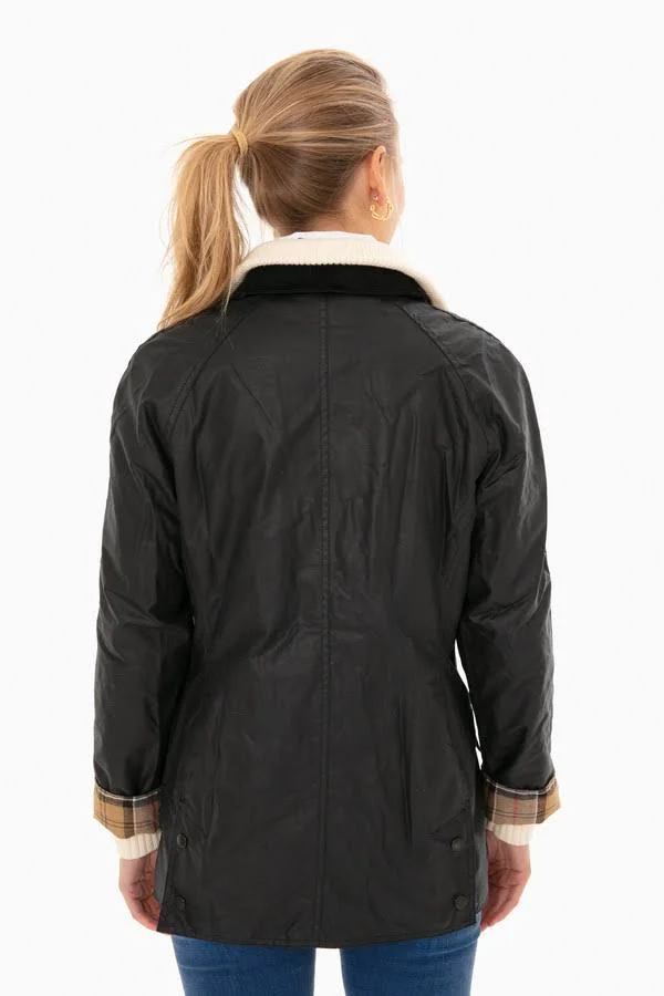 Barbour Navy Beadnell Wax Jacket - Navy, 0 (UK 4)