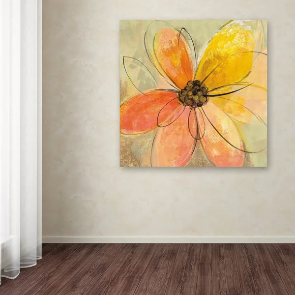 Trademark Art Silvia Vassileva 'Neon Floral II' Gallery Wrapped Canvas Art