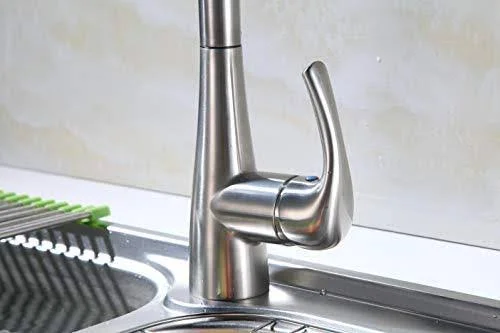 Runfine Group Single Handle Kitchen Faucet Finish: Brushed Nickel
