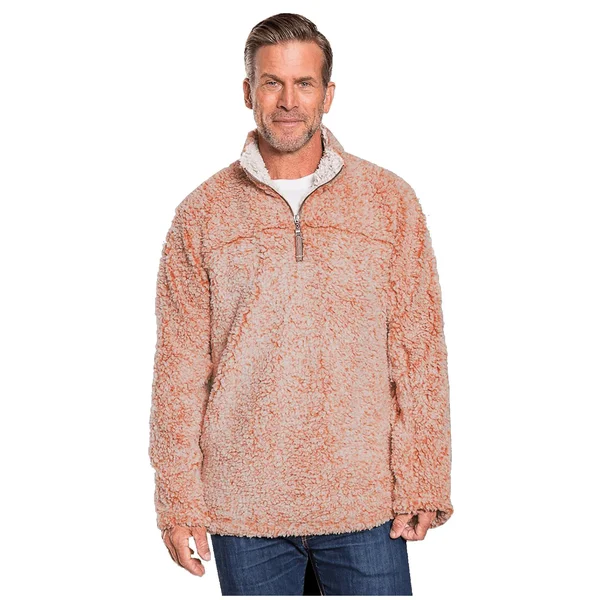 True Grit Men's Frosty Tip Pile 1/4 Zip Pullover, Spice, S