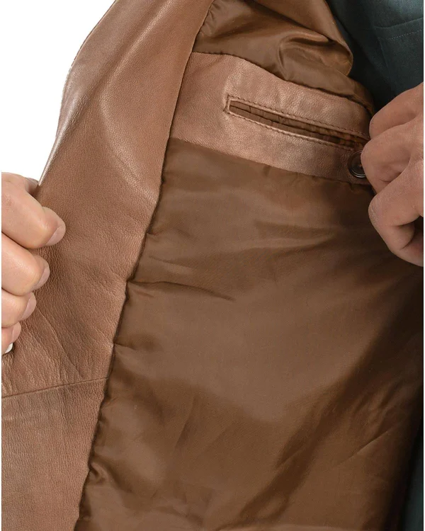 Scully Antique Brown Lambskin Blazer 501-189