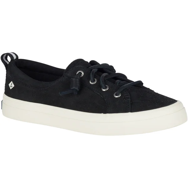 Sperry Women's Crest Vibe Washable Leather Sneakers - Black - Size 8