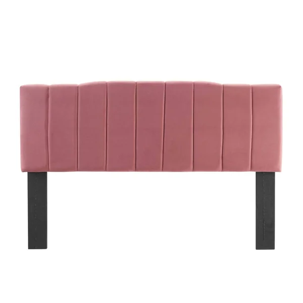 251 First Cooper Channel Tufted Cal. King Performance Velvet Headboard in Dusty Rose Pink - Luxury & Glam, Bellacor