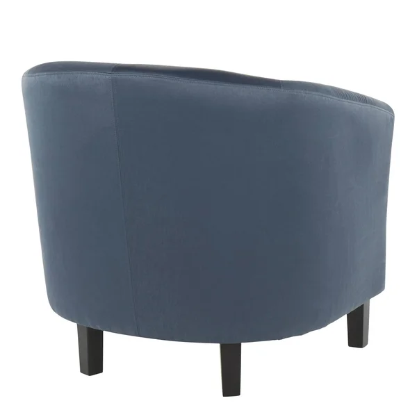 LumiSource Claudia Contemporary Accent Chair in Black Wooden Legs and Slate Satin