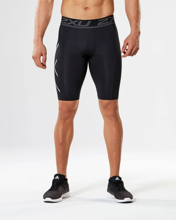 2XU Accelerate Compression Short - XXL - Black-Silver