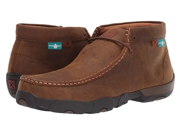 Twisted x Boots Men's MDMW001 Driving Moc, Distressed Saddle