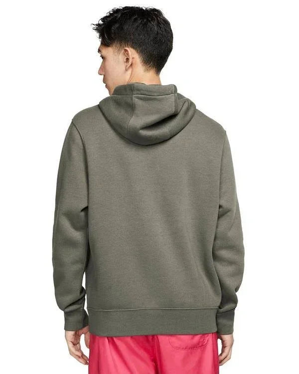 Nike Men's Sportswear Club Fleece Graphic Pullover Hoodie - Light Army Green, Size: XXL, Fleece/Polyester/Cotton