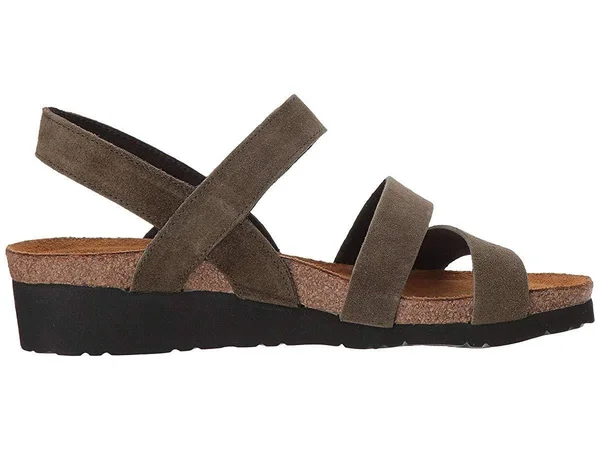Naot Women's Kayla Sandal - Size: 43, Oily Olive Suede