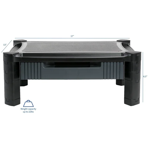 Vivo Height Adjustable Computer Monitor Stacked Desk Riser Tabletop Smart Stand with Storage Drawer (STAND-V000C)
