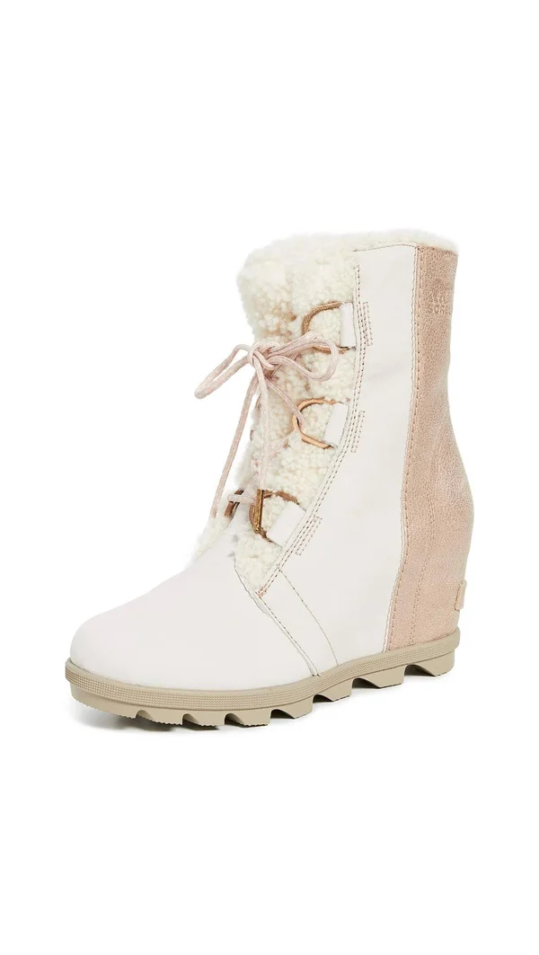 Sorel Women's Joan of Arctic Wedge II Lux Size 9.5 - Natural