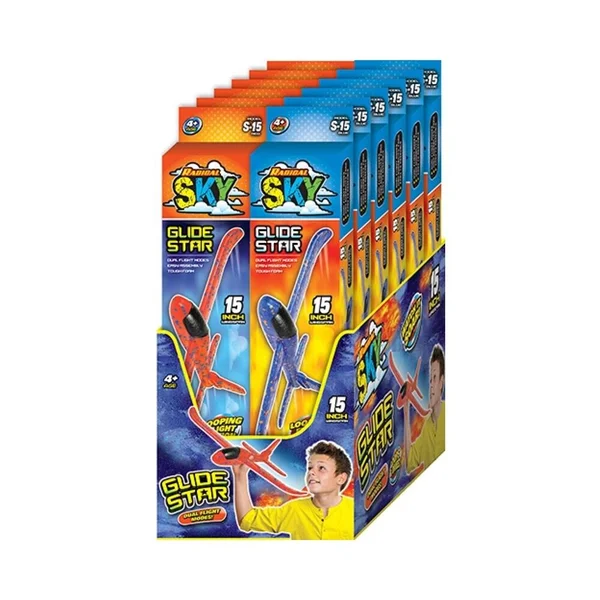 Ja-Ru 9061552 Radical Sky Foam Glider Assorted Color - Pack of 12
