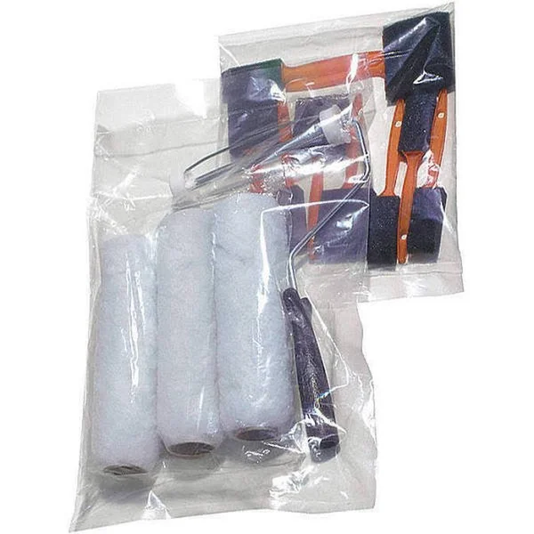 12x22 x 2x22 LDPE Lay Flat Poly Bag - 1.5 mil, Pk5000, 5DFY2