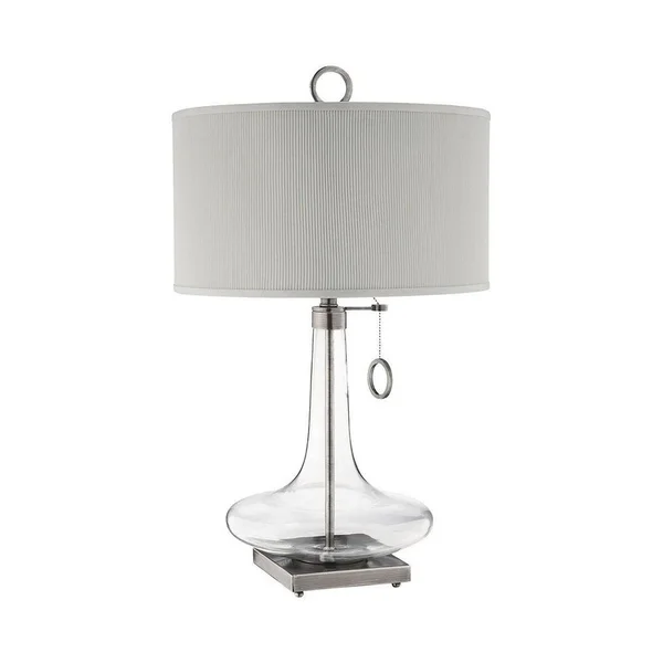 Antique Brass, Clear Table Lamp Made of Glass and Metal and Polyresin with A 3-Way Switch-Bailey, Gold