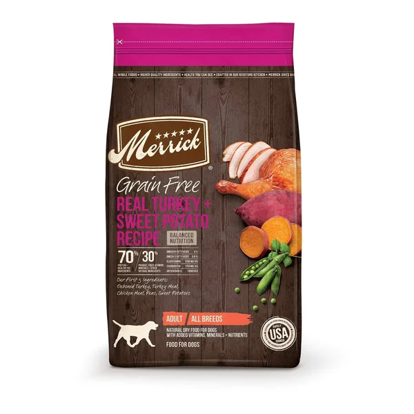 Merrick Turkey & Sweet Potato Recipe Grain Free Dry Dog Food 10 lb
