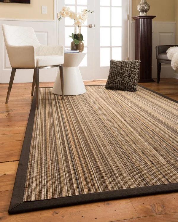 Natural Area Rugs Lugano - Brown/Multi Sisal Rug, 5& x 8&