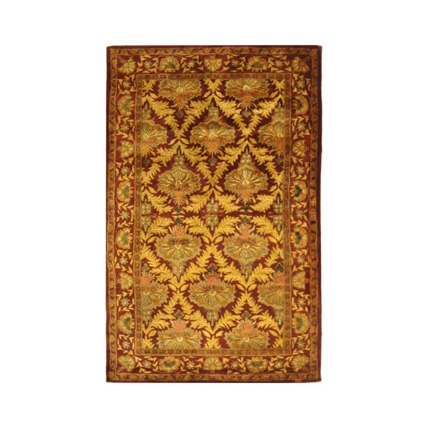 Safavieh Antiquities AT54A 3&0x22 x 5&0x22 Wine - Gold Area Rug