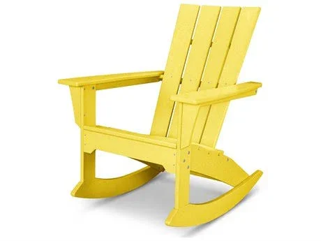 POLYWOOD Quattro Adirondack Rocker: Teak, 20.50" x 16.75" x 17.75"