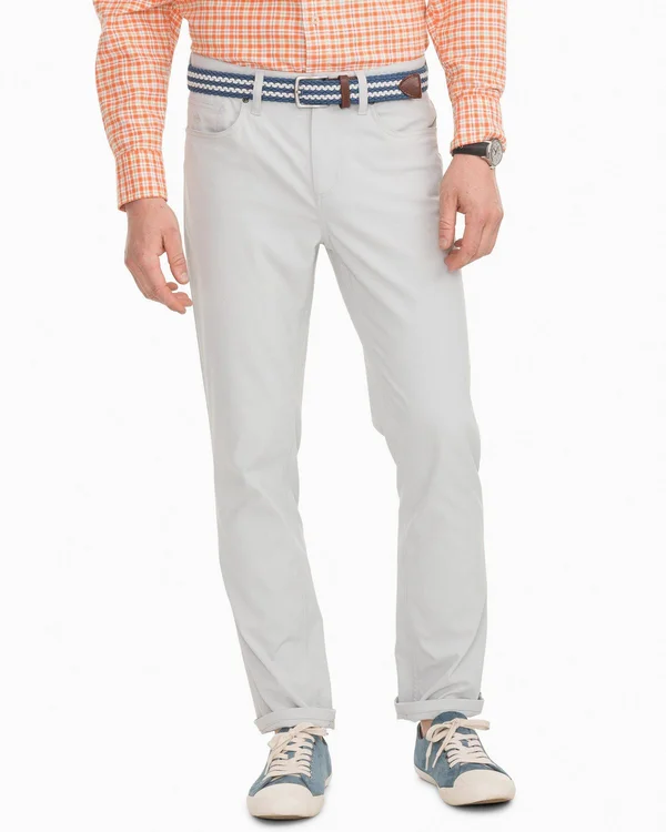 Southern Tide Intercoastal 5-Pocket Stretch Pants, Mens, 30 32, Seagull Grey
