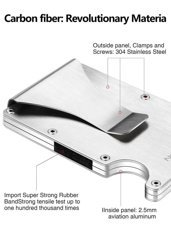 Slim Compact and Versatile Aircraft Grade Aluminum Card Holder/Wallet.