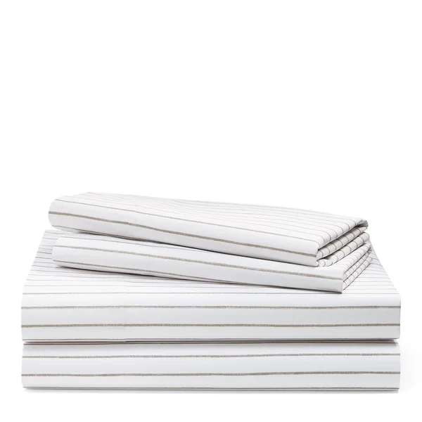 Lauren Ralph Lauren Spencer Stripe King Sheeting Set - Stone Grey