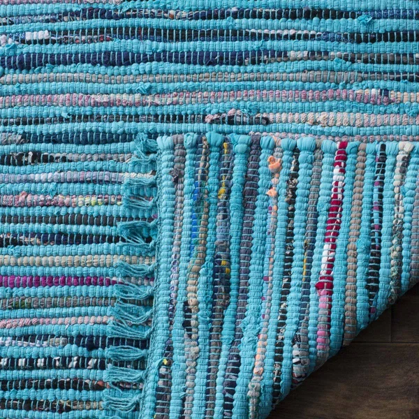 Safavieh Rag Rug RAR125C 2&3x22 x 10&0x22 Runner Turquoise - Multi Area Rug