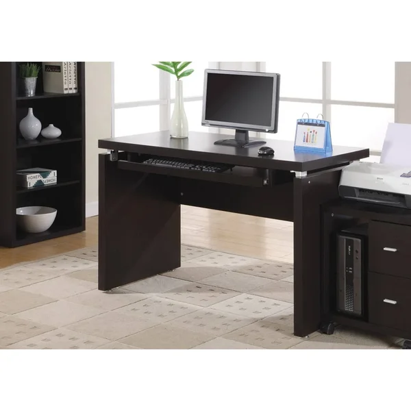 47.25x22 Cappuccino Brown Contemporary Rectangular Computer Desk