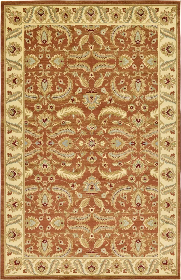 Unique Loom Voyage Hickory Brick Red 10& 6 x 16& 5 Area Rug