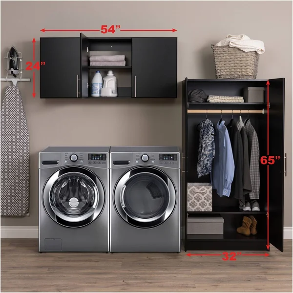 Prepac Elite 86x22 Storage Cabinet Set E - 2 PC - White